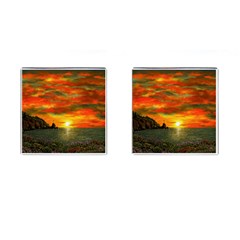 Alyssa s Sunset By Ave Hurley Artrevu - Cufflinks (square)