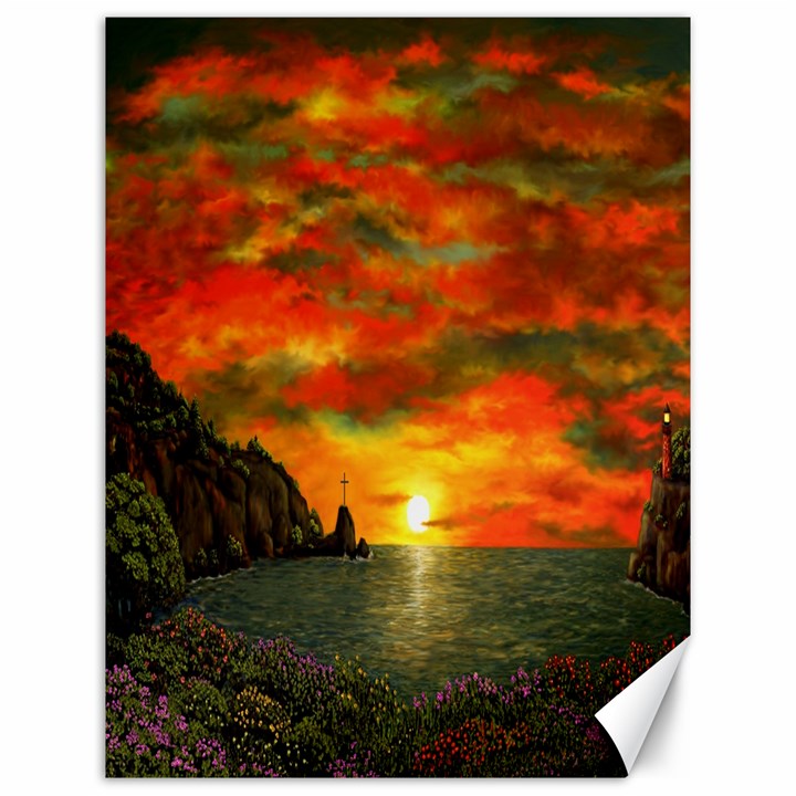 Alyssa s Sunset by Ave Hurley ArtRevu - Canvas 12  x 16 