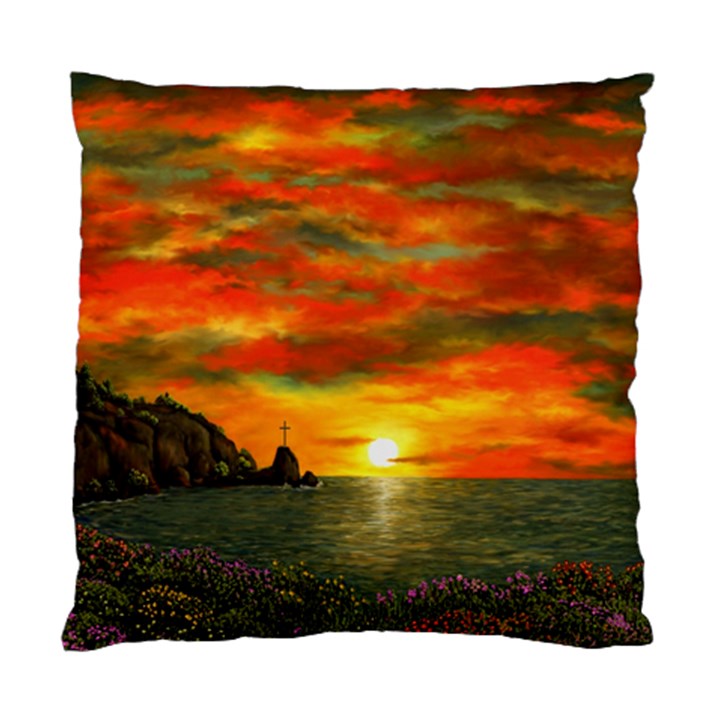 Alyssa s Sunset by Ave Hurley ArtRevu - Standard Cushion Case (Two Sides)
