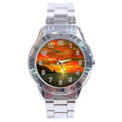 Alyssa s Sunset By Ave Hurley Artrevu - Stainless Steel Analogue Watch by ArtRave2