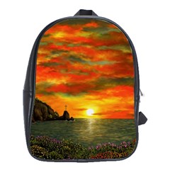 Alyssa s Sunset By Ave Hurley Artrevu - School Bag (xl) by ArtRave2