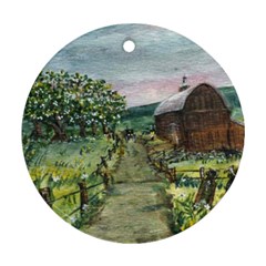  amish Apple Blossoms  By Ave Hurley Of Artrevu   Ornament (round)