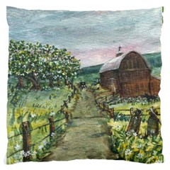  amish Apple Blossoms  By Ave Hurley Of Artrevu   Large Cushion Case (one Side) by ArtRave2