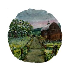  amish Apple Blossoms  By Ave Hurley Of Artrevu   Standard 15  Premium Round Cushion  by ArtRave2