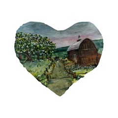  amish Apple Blossoms  By Ave Hurley Of Artrevu   Standard 16  Premium Heart Shape Cushion  by ArtRave2