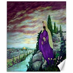 Jesus Overlooking Jerusalem - Ave Hurley - Artrave - Canvas 8  X 10  (unframed)