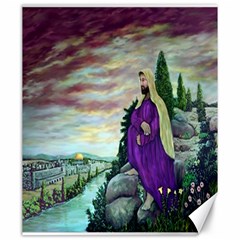 Jesus Overlooking Jerusalem - Ave Hurley - Artrave - Canvas 20  X 24  (unframed) by ArtRave2