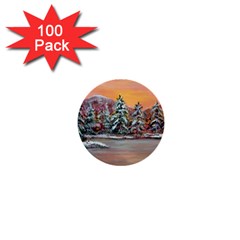  jane s Winter Sunset   By Ave Hurley Of Artrevu   1  Mini Button (100 Pack)  by ArtRave2
