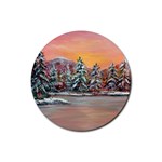  Jane s Winter Sunset   by Ave Hurley of ArtRevu ~ Rubber Round Coaster (4 pack) Front