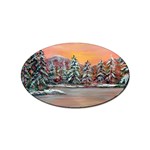  Jane s Winter Sunset   by Ave Hurley of ArtRevu ~ Sticker Oval (100 pack) Front