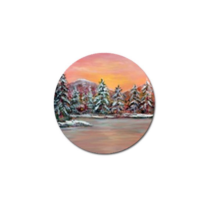  Jane s Winter Sunset   by Ave Hurley of ArtRevu ~ Golf Ball Marker (4 pack)
