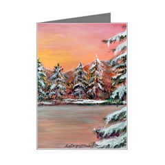  jane s Winter Sunset   By Ave Hurley Of Artrevu   Mini Greeting Card by ArtRave2