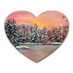  jane s Winter Sunset   By Ave Hurley Of Artrevu   Heart Mousepad