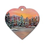  Jane s Winter Sunset   by Ave Hurley of ArtRevu ~ Dog Tag Heart (One Side) Front
