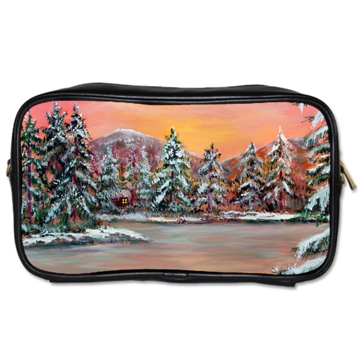  Jane s Winter Sunset   by Ave Hurley of ArtRevu ~ Toiletries Bag (Two Sides)