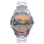  Jane s Winter Sunset   by Ave Hurley of ArtRevu ~ Stainless Steel Analogue Watch Front