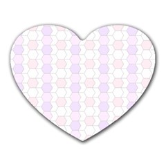 Allover Graphic Soft Pink Mouse Pad (heart)