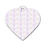 Allover Graphic Soft Pink Dog Tag Heart (Two Sided) Front