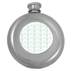 Allover Graphic Soft Aqua Hip Flask (round) by ImpressiveMoments