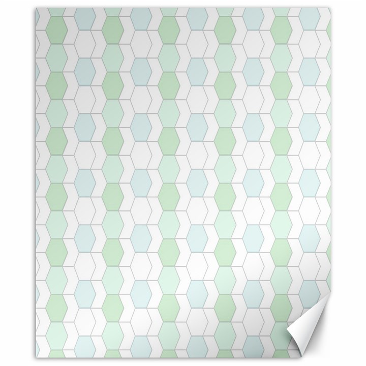 Allover Graphic Soft Aqua Canvas 8  x 10  (Unframed)