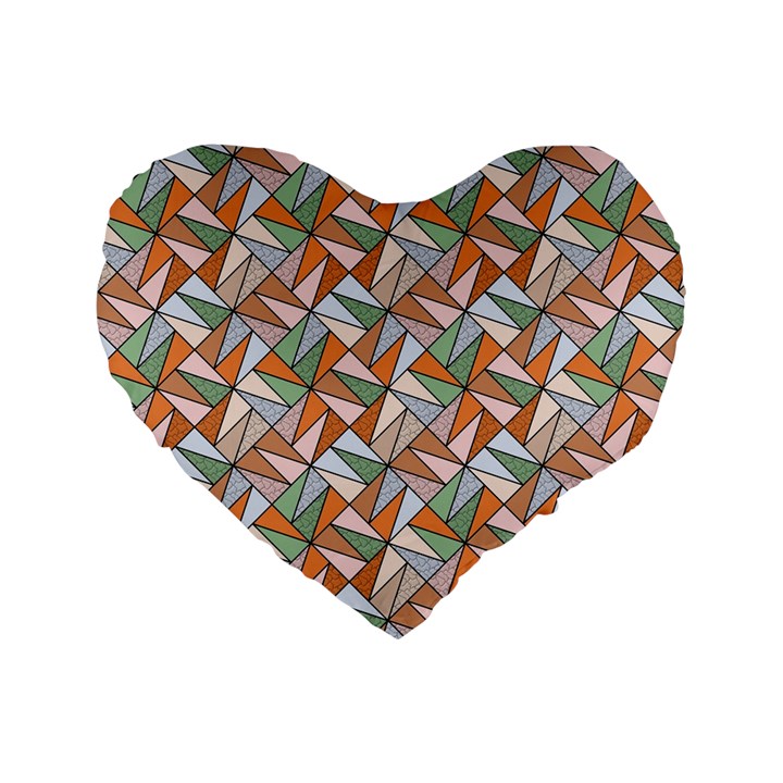 Allover Graphic Brown 16  Premium Heart Shape Cushion 