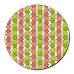 Allover Graphic Red Green 8  Mouse Pad (round) by ImpressiveMoments