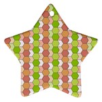 Allover Graphic Red Green Star Ornament (Two Sides) Front