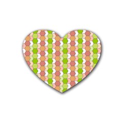 Allover Graphic Red Green Drink Coasters 4 Pack (heart)  by ImpressiveMoments