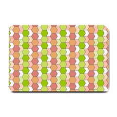 Allover Graphic Red Green Small Door Mat by ImpressiveMoments