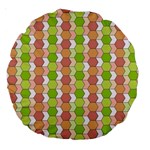 Allover Graphic Red Green 18  Premium Round Cushion  Front