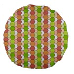 Allover Graphic Red Green 18  Premium Round Cushion  Back