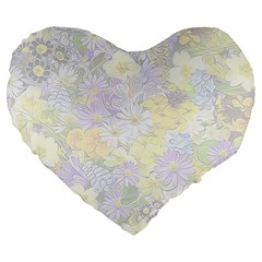 Spring Flowers Soft 19  Premium Heart Shape Cushion