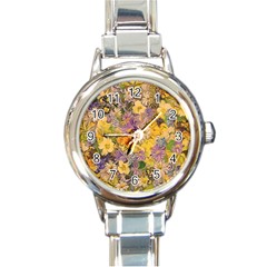 Spring Flowers Effect Round Italian Charm Watch by ImpressiveMoments