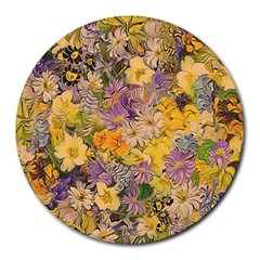 Spring Flowers Effect 8  Mouse Pad (Round)
