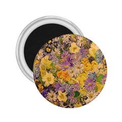Spring Flowers Effect 2.25  Button Magnet