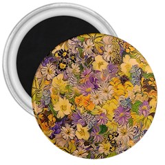 Spring Flowers Effect 3  Button Magnet