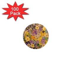 Spring Flowers Effect 1  Mini Button Magnet (100 pack)