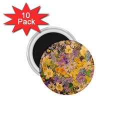 Spring Flowers Effect 1.75  Button Magnet (10 pack)