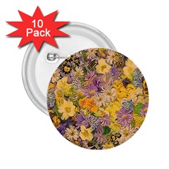 Spring Flowers Effect 2.25  Button (10 pack)
