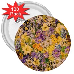 Spring Flowers Effect 3  Button (100 pack)
