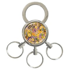 Spring Flowers Effect 3-Ring Key Chain