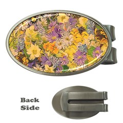 Spring Flowers Effect Money Clip (Oval)