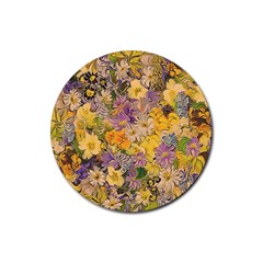 Spring Flowers Effect Drink Coasters 4 Pack (Round)