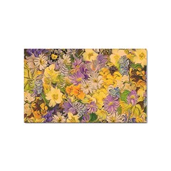 Spring Flowers Effect Sticker (Rectangle)