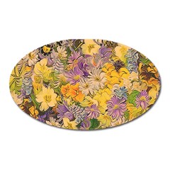 Spring Flowers Effect Magnet (Oval)