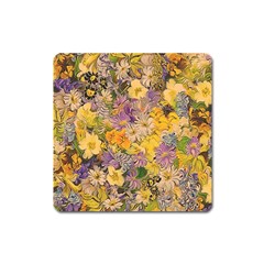 Spring Flowers Effect Magnet (Square)