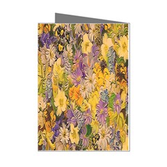 Spring Flowers Effect Mini Greeting Card (8 Pack)