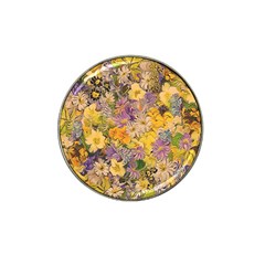 Spring Flowers Effect Golf Ball Marker 4 Pack (for Hat Clip)