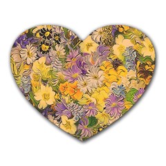 Spring Flowers Effect Mouse Pad (Heart)