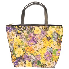 Spring Flowers Effect Bucket Handbag